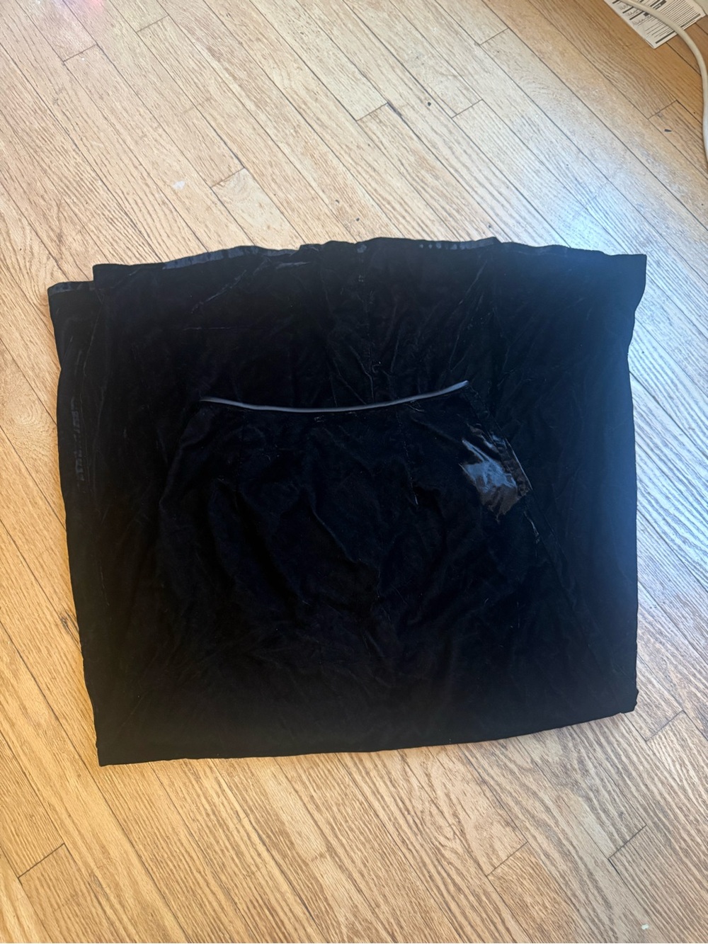 Women’s black velour maxi skirt